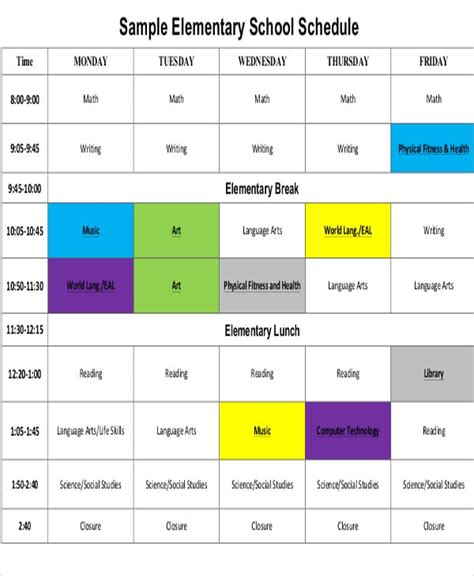 School Scheduling Example