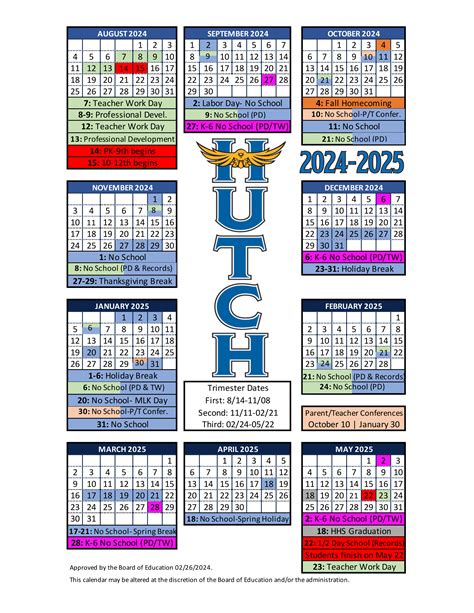 SD308 School Calendar Overview