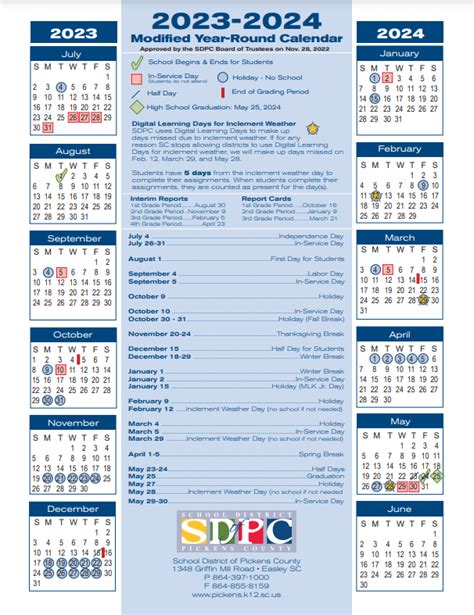 SDPC Calendar Structure