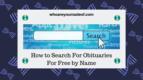 Searching for obituary information