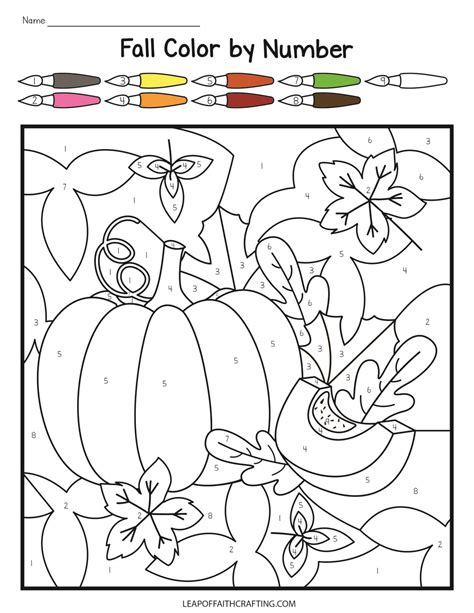 Seasonal Color by Number Free Printables