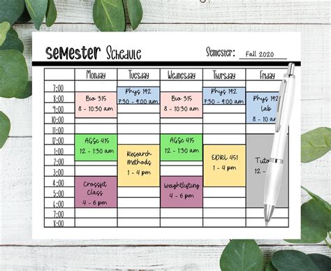 Semester Schedules