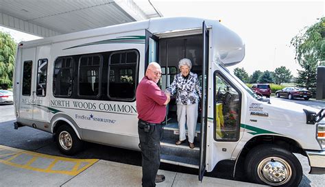 Senior being transported in a car