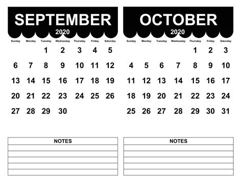 September October Calendar Benefits