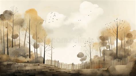 Sepia-inspired illustrations example