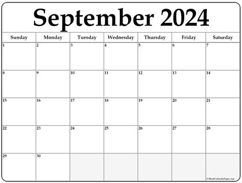 September Calendar