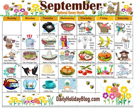 September Calendar Events