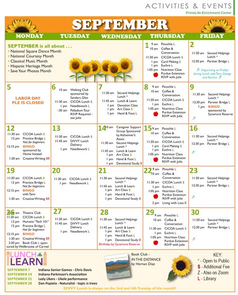 September Calendar Ideas for Families