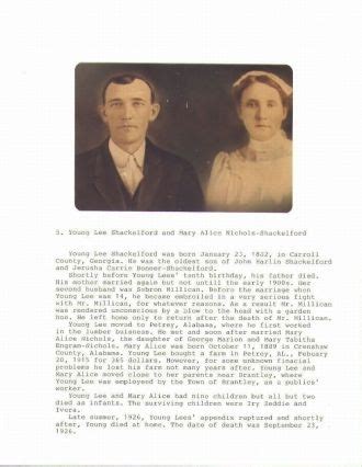 Shackelford Family History