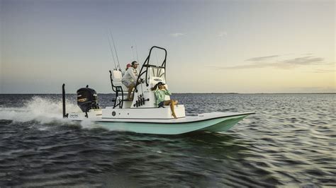 Shallow water boat fishing in shallow waters