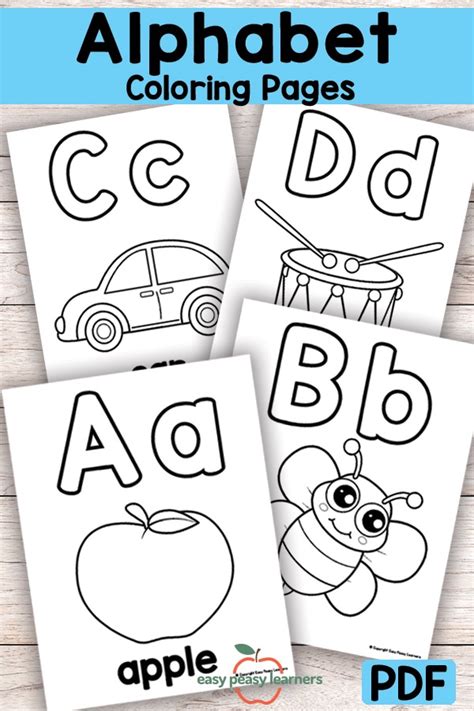 Shapes and letters for coloring