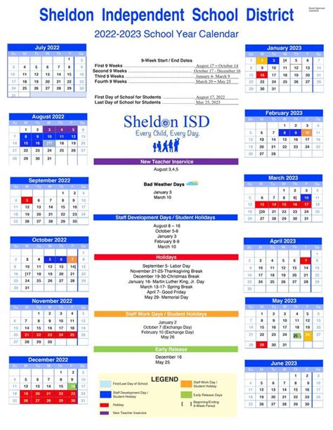 Sheldon ISD Key Dates