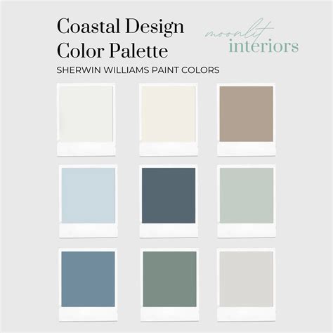 Sherwin-Williams Coastal Color Palette Inspiration