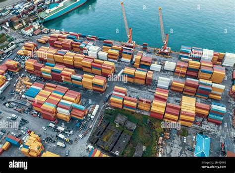 Shipping container yard