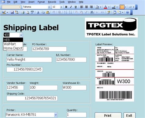 Shipping Label Software