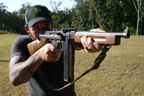 Shooting Thompson Submachine Gun