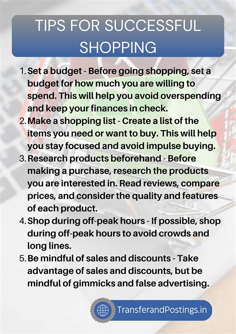 Shopping Tips