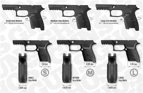 Sig P320 Grip Module Sizing Chart