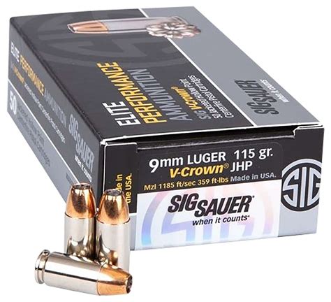 Sig Sauer 9mm Ammo Options