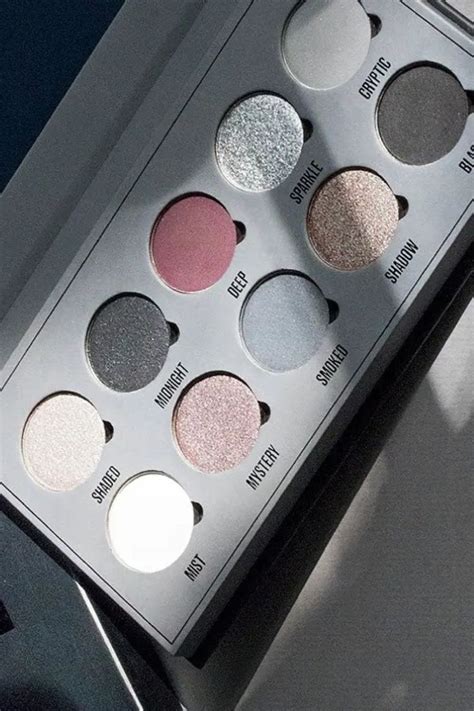 Silver Eyeshadow Palette with Various Finishes