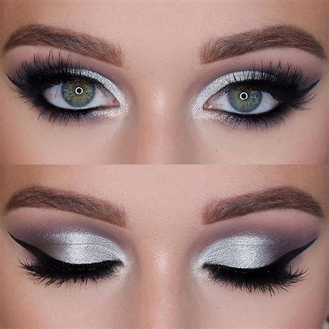 Silver Eyeshadow Palette Looks with Various Shades and Finishes