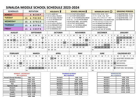 Simi Valley USD School Calendar Overview