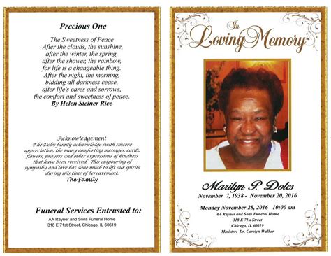 Singing Hills obituary templates