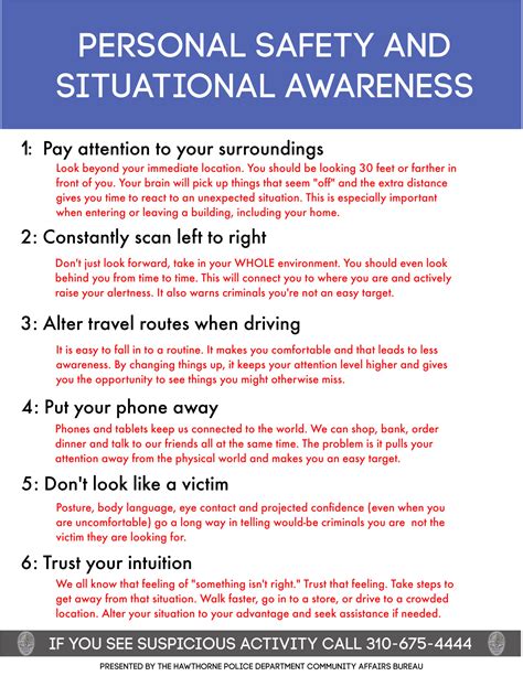 Situational Awareness Tips