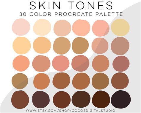 Image of a skin tone chart