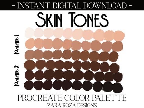 Skin tone palette