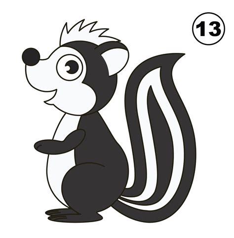 Skunk drawing 4