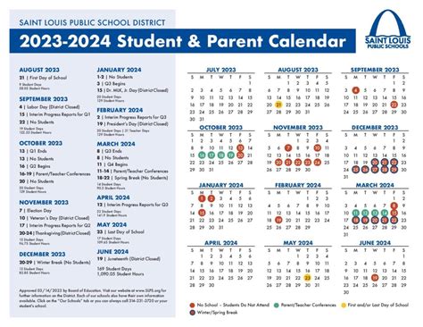 SLPS School Calendar Benefits