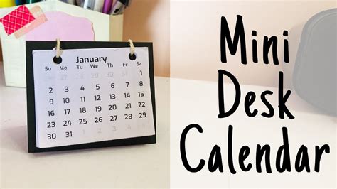 Small Desk Calendar with Clips