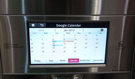 Smart fridge with a built-in calendar