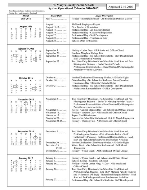 SMCPS School Calendar Image 10