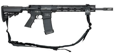 Smith & Wesson AR-15 rifle with tactical accessories