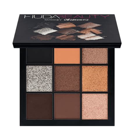 A smokey eye palette with various shades