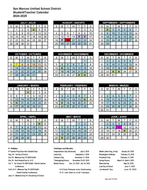 SMUSD Education Calendar