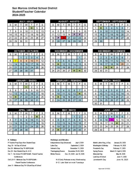 SMUSD School District Calendar