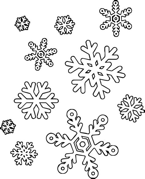 Snowflake Christmas coloring printables