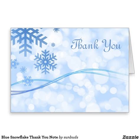 Snowflake Thank You Note