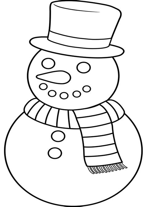 Snowman Christmas coloring printables