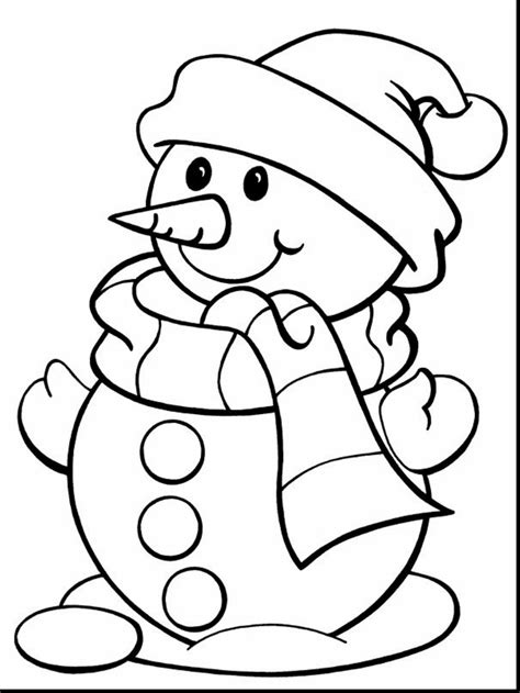 Snowman coloring pages for kids