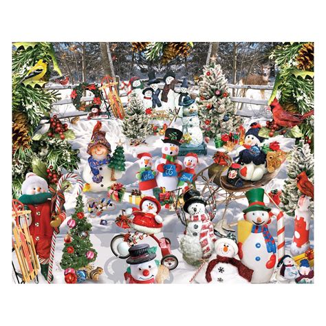 Snowman puzzles for children