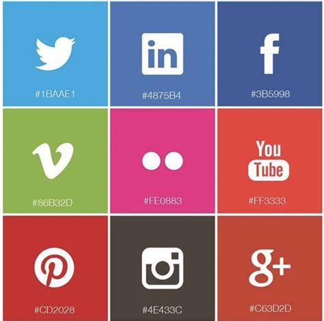 Social media color palette