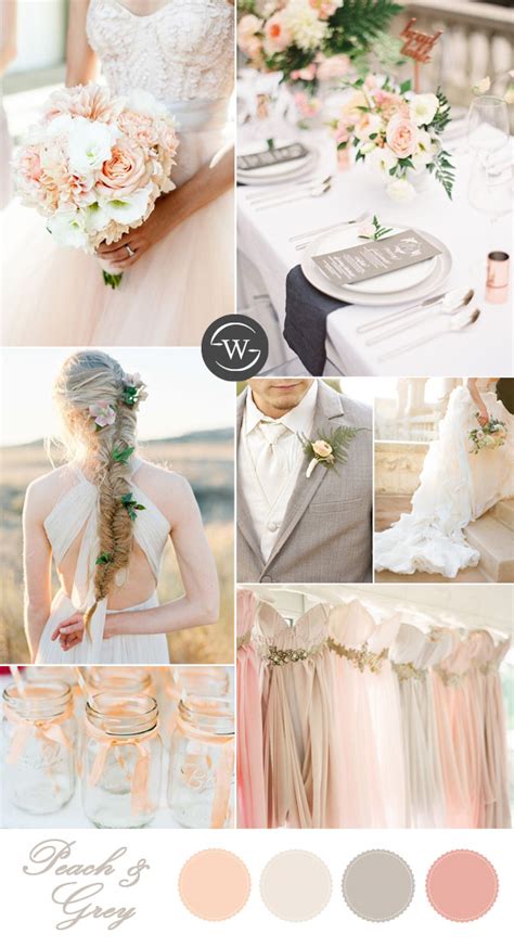 Soft and romantic wedding palette with blush and light blue hues