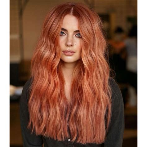 Soft Coral and Blonde Hair Combination