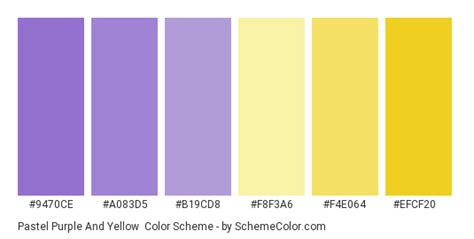 Soft Pastel Purple and Yellow Color Combination