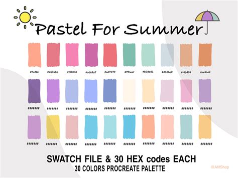 Soft Pastel Summer Colors