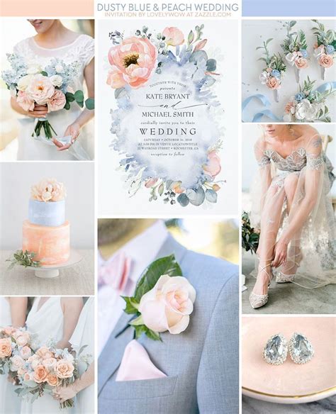 Soft Peach and Dusty Blue Color Palette